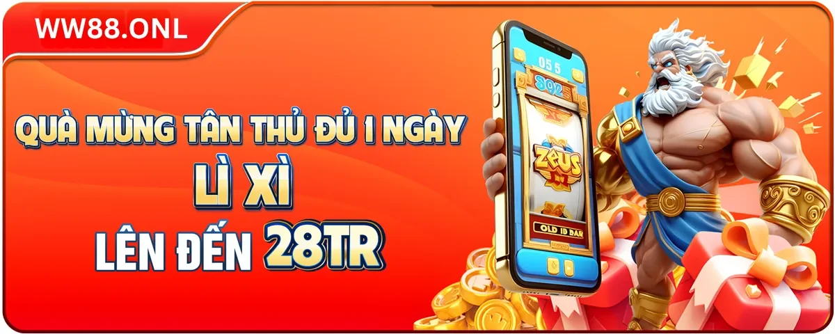 Quà mừng tân thủ đủ 1 ngày ww88
